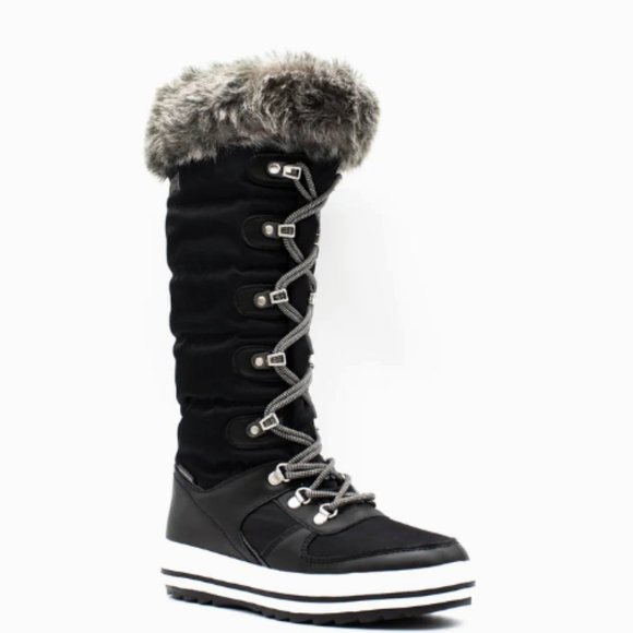Cougar Vesta Faux Fur Collar Knee High Snow Boot - Picture 1 of 7